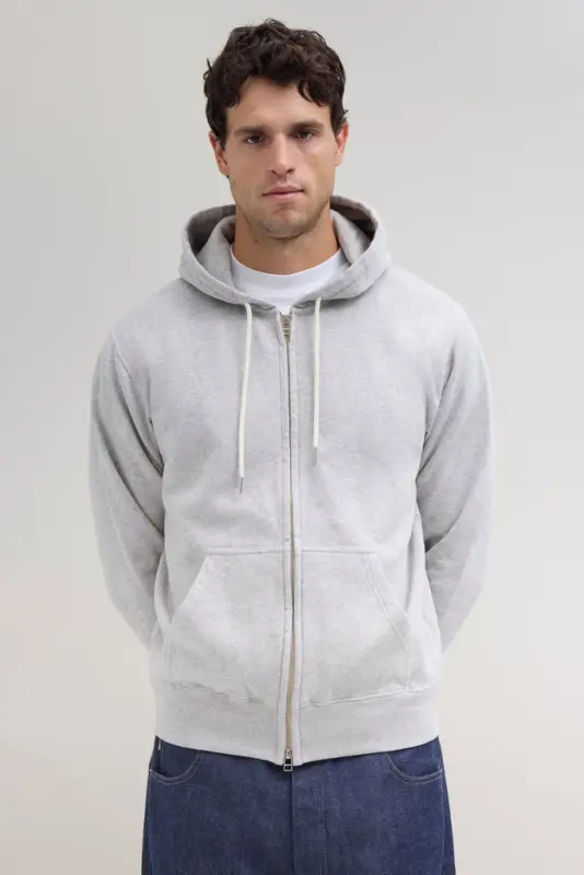 90s Hooded Zip Sweatshirt – Grey online