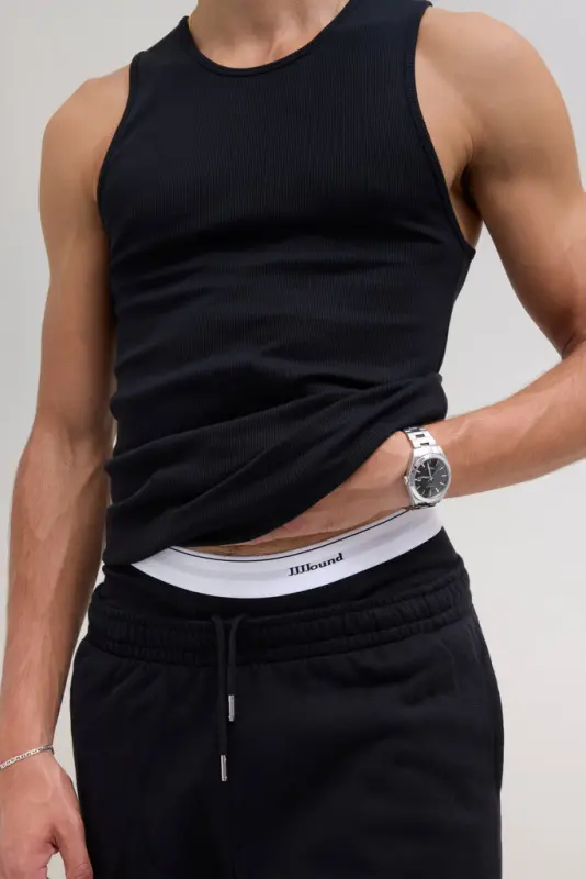 Ribbed Boxer Brief – Black/White online