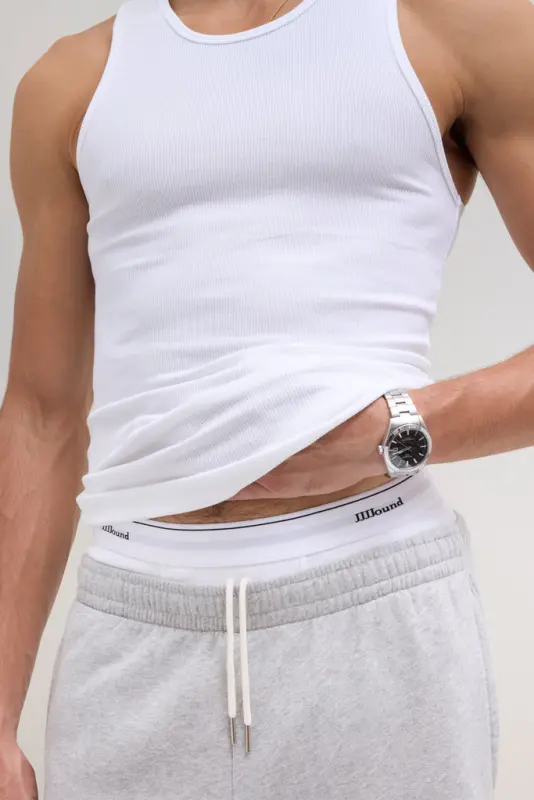 Ribbed Boxer Brief – White online