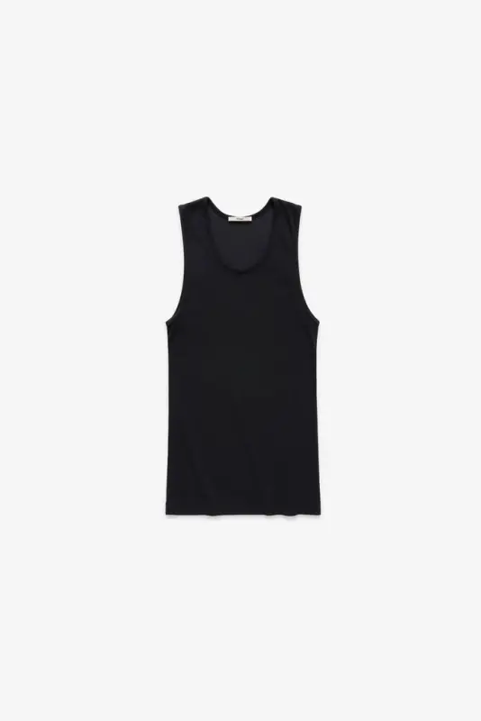 Ribbed Tank Top – Black online