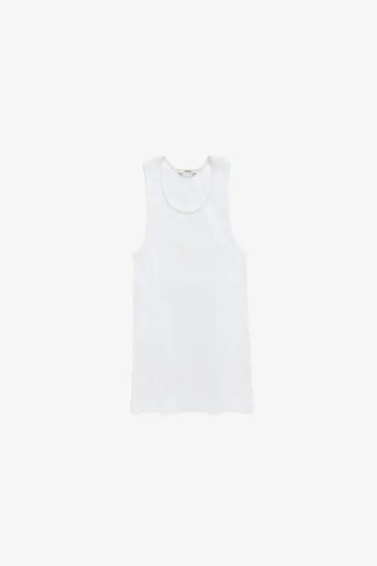 Ribbed Tank Top – White online