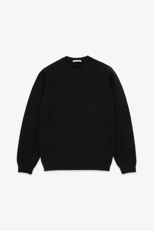 Knit Wool Crewneck – Black online