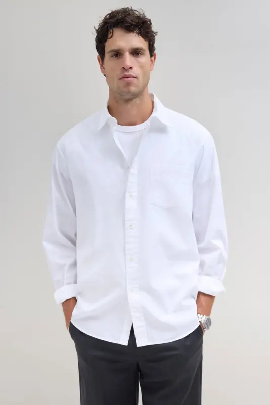 Poplin Big Shirt – White online