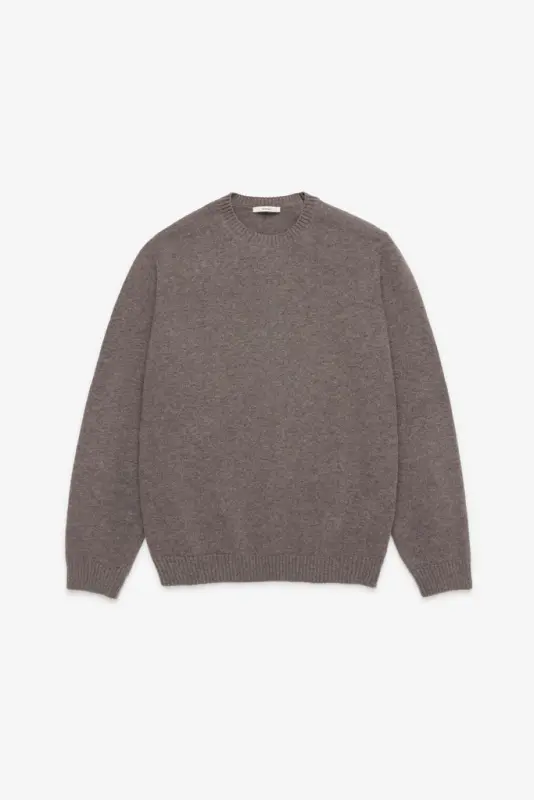 Knit Wool Crewneck – Taupe online