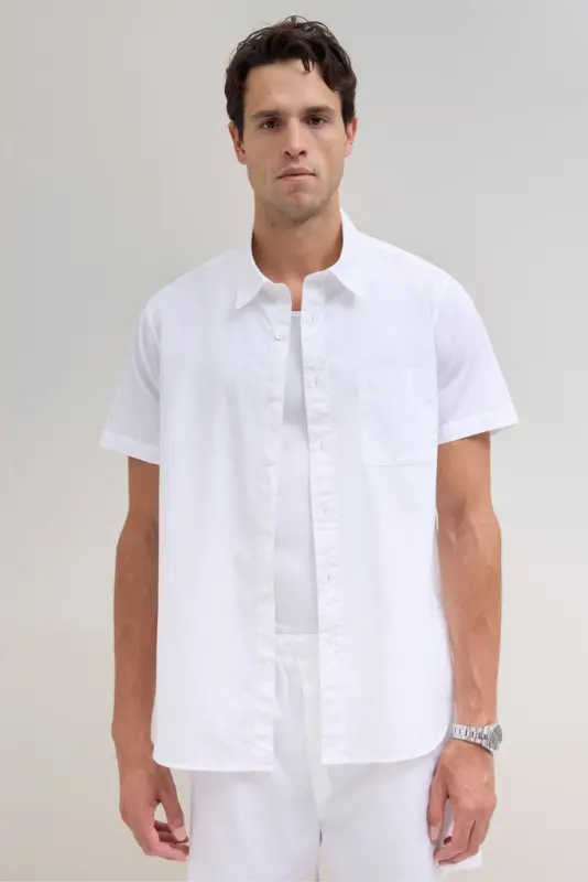 Poplin Shortsleeve Shirt – White online