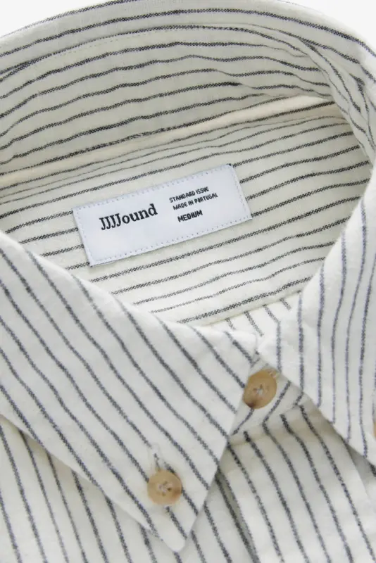 Striped Flannel Shirt – Off-White/Charcoal online