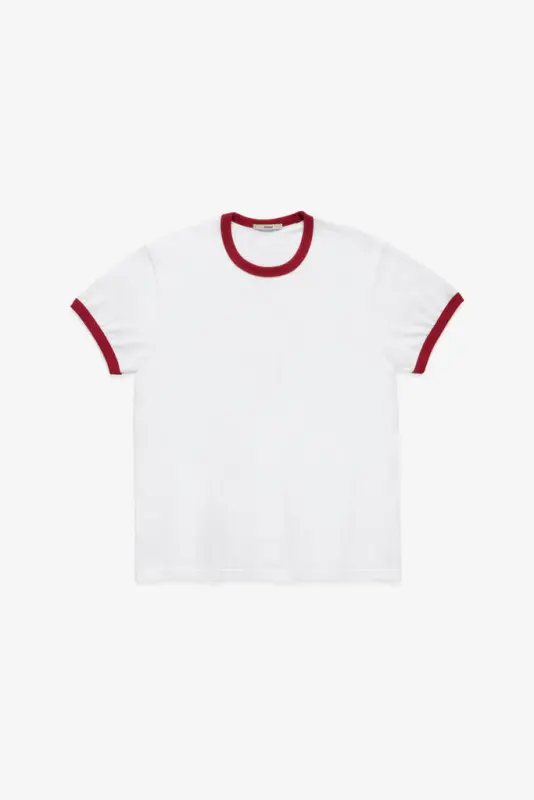 70s Ringer T-Shirt – White/Red online