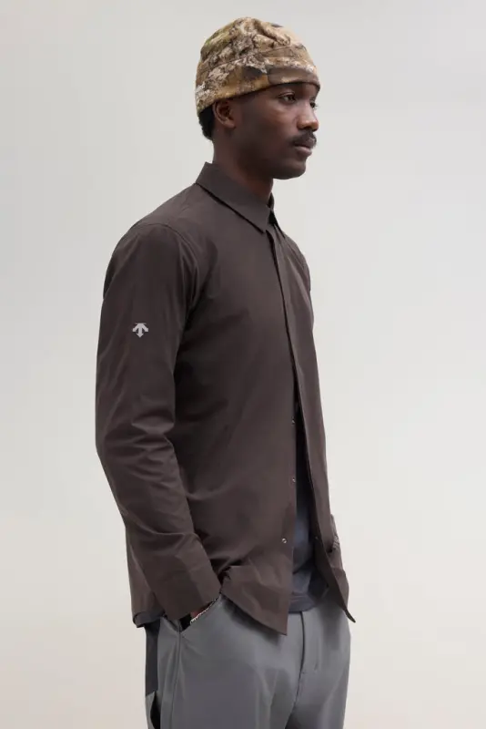 JJJJound Descente Button Up Shirt – Brown online