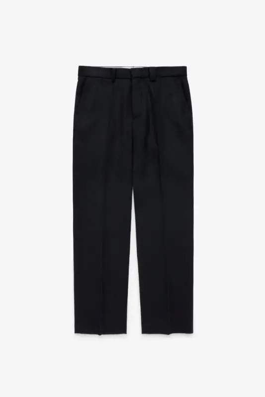 Heavy Wool Trousers Wide – Black online