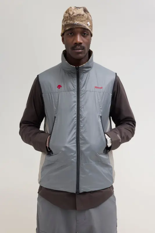 JJJJound Descente Reversible Vest – Charcoal/Taupe online