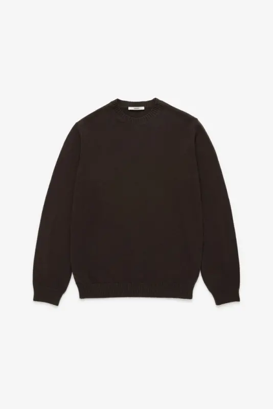 Knit Wool Crewneck – Brown online