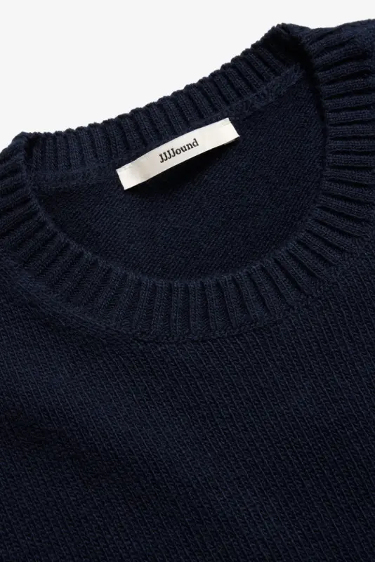 Knit Wool Crewneck – Navy online
