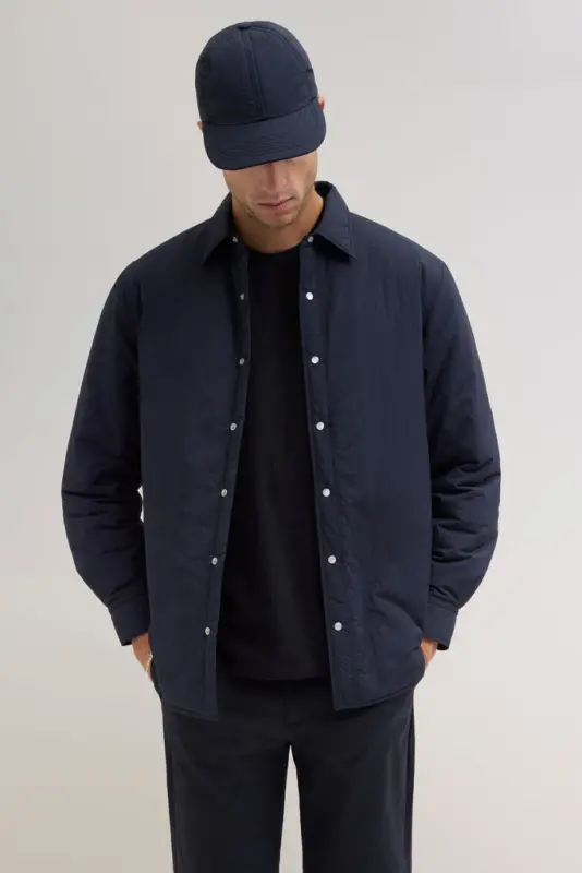 Padded Nylon Overshirt – Black online