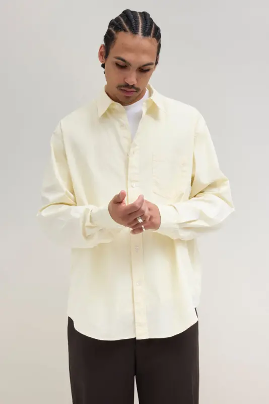 Poplin Big Shirt – Yellow online