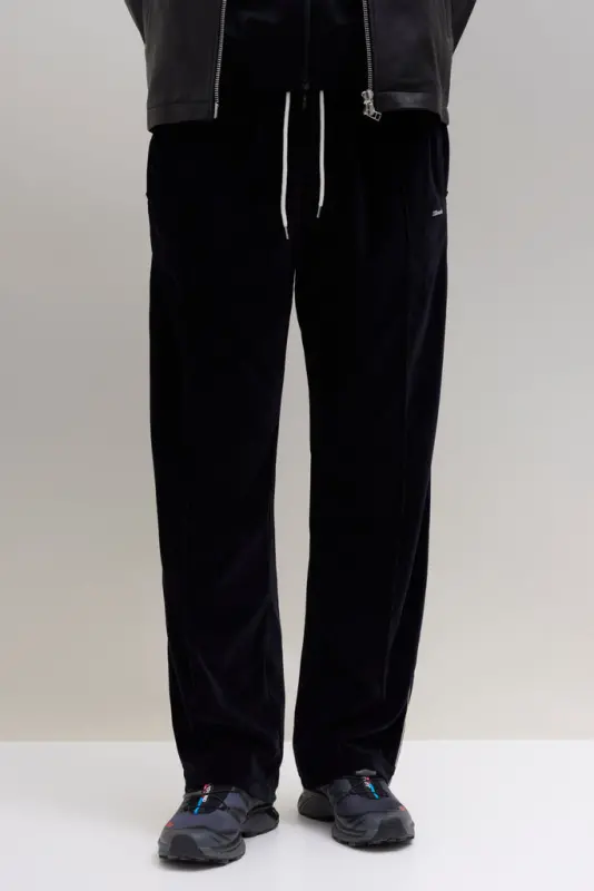 Relaxed Velour Track Pant – Black online