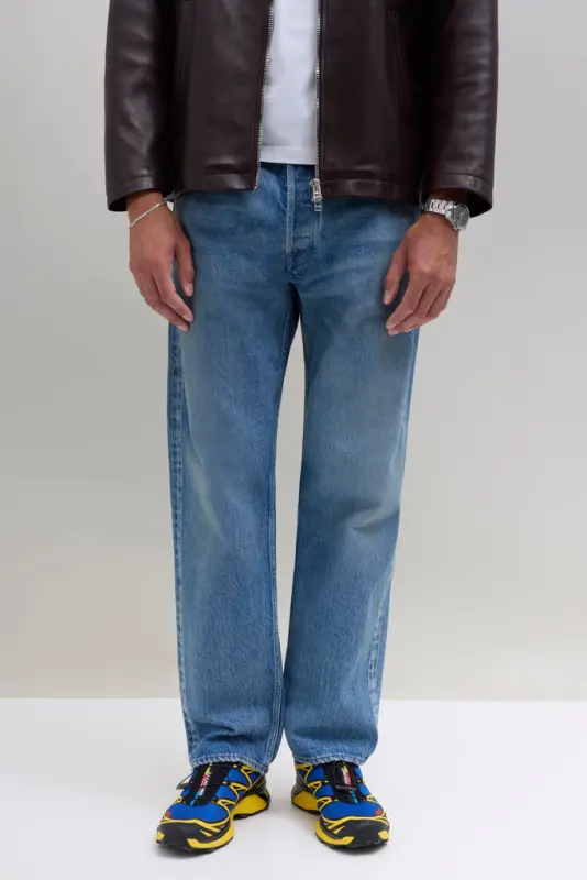 Relaxed Selvedge Denim Jeans – Blue Stonewashed online